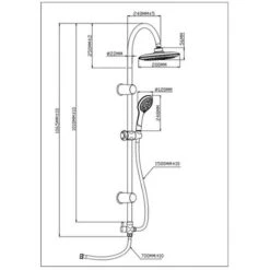 Juego De Ducha Fija TENERIFFA Blanco Cromado SCHÜTTE -Mundo Ducha 31955402 3
