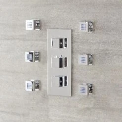 6x Jets De Ducha Cuadrados 8 6x Jets De Ducha Cuadrados -Mundo Ducha 3214034 3