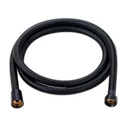 Flexo Ducha Artic Inox Negro 1,8M