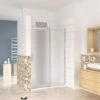 120x195cm Mampara Frontal Corredera Con Tratamiento De 8 Mm, Diseño De Cristal Opaco(derecha) -Mundo Ducha 37452451 1