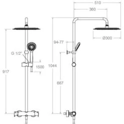 Conjunto Termostático Gran Ducha Con Columna Fija - RAMÓN SOLER -Mundo Ducha 37829851 3