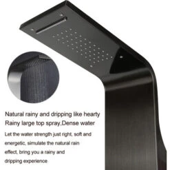 Conjunto De Sistema De Panel De Ducha De Columna De Ducha Conjunto De Ducha Cuadrado De Acero Inoxidable - Negro -Mundo Ducha 37984178 5