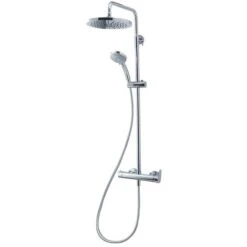 GALINDO 46250100 NINE Columna Ducha Mezcladora Rociador 200 Mm Y Flexo Pvc