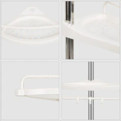 Estante De Esquina De Ducha De Organizador De Baño Con Estante Ajustable De 4 Niveles -Mundo Ducha 42310940 4
