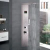 Columna De Ducha Panel Mezclador Alcachofa Cascada Ducha Rapolano Color: Silver -Mundo Ducha 42662714 1