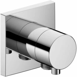 Válvula De Cierre IXMO DN 15, Empotrada, Con Tirador IXMO Comfort Rosetón Cuadrado Cromado KEUCO