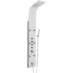 Columna Ducha Hidromasaje Lluvia Panel Acero Lúcido Mod. Niagara