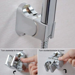 Soporte De Ducha Para Cabezal De Ducha De Mano, Soporte Ajustable En Altura, ángulo Amplio Ajustable Para Adaptarse A Cualquier Espacio De Baño -Mundo Ducha 46129378 4