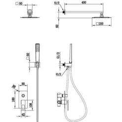 Conjunto De Ducha Empotrada Negro Mate Suecia Imex BDC032-6NG 9 Conjunto De Ducha Empotrada Negro Mate Suecia Imex BDC032-6NG -Mundo Ducha 51803410 3