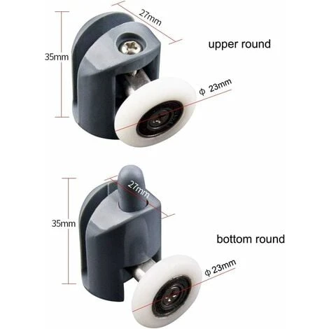 Ruedas Para Puerta De Ducha 8 Piezas Ruedas Para Puerta De Ducha Ruedas Deslizantes Para Puerta De Ducha Recinto De Ducha Para Puerta De Ducha De Baño 23 Mm 4 Ruedas Para Puerta De Ducha 8 Piezas Ruedas Para Puerta De Ducha Ruedas Deslizantes Para Puerta De Ducha Recinto De Ducha Para Puerta De Ducha De Baño 23 Mm - Imagen 2