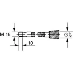 ONECE Manguera De Repuesto Para Grifo De Cocina Extraíble, M15/1 X 1/2" X 1.5M, Manguera Grifería Monomando Cocina Extraible, Latiguillos Grifo Extensible, Tubo Grifos Cocina Flexible -Mundo Ducha 53282883 2