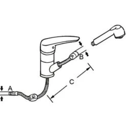 ONECE Manguera De Repuesto Para Grifo De Cocina Extraíble, M15/1 X 1/2" X 1.5M, Manguera Grifería Monomando Cocina Extraible, Latiguillos Grifo Extensible, Tubo Grifos Cocina Flexible -Mundo Ducha 53282883 3