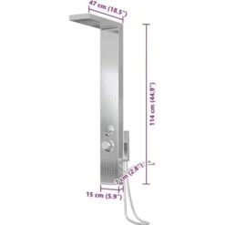 Sistema De Panel De Ducha Acero Inoxidable Cuadrado VidaXL -Mundo Ducha 54820442 4