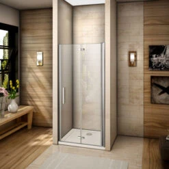 Mamparas De Ducha Puerta Plegable Cristal 6 Mm Antical 80x185cm