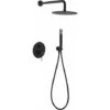 Conjunto Ducha Monomando Empotrado Line Negro Mate IMEX GPD038/NG
