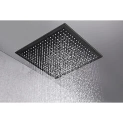 Rociador Cuadrado De 40x40 Cm. Negro Mate IMEX RDC004/NG