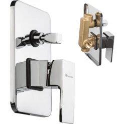 Juego De Grifería De Ducha Empotrado Completo - Grifería Para Baño De Latón, Ducha Monomando Con Conexiones Estándar, Rociador De Ducha Efecto Lluvia Con Boquillas Antical -Mundo Ducha 56500372 4