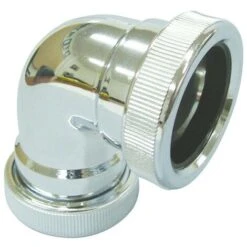 C-173-C Codo Con Tuercas Roscadas (Hembra/Macho) Cromo 1 1/4 32 Ø CREARPLAST