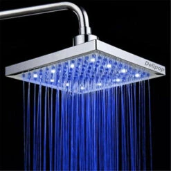 Cabezal De Ducha Fijo De Tres Colores, Rociador De Control De Temperatura Del Baño Superior, Cabezal De Ducha LED, Control De Temperatura Del Agua 30 Cm -Mundo Ducha 56928455 3