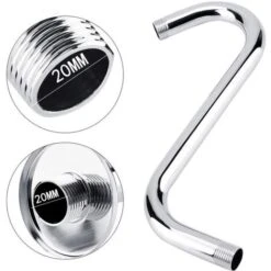 Brazo De Ducha De 8 Pulgadas, Extensión De Ducha De Gran Altura De Acero Inoxidable 230, Extensión De Ducha De Cuello De Cisne Curvo En S, Grifos De Bañera, Grifos De Cocina 9 Brazo De Ducha De 8 Pulgadas, Extensión De Ducha De Gran Altura De Acero Inoxidable 230, Extensión De Ducha De Cuello De Cisne Curvo En S, Grifos De Bañera, Grifos De Cocina -Mundo Ducha 56937719 3