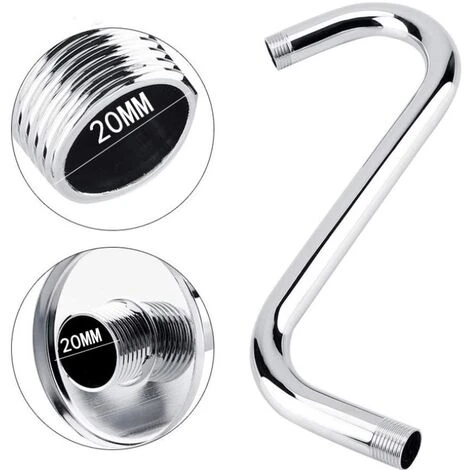 Brazo De Ducha De 8 Pulgadas, Extensión De Ducha De Gran Altura De Acero Inoxidable 230, Extensión De Ducha De Cuello De Cisne Curvo En S, Grifos De Bañera, Grifos De Cocina 5 Brazo De Ducha De 8 Pulgadas, Extensión De Ducha De Gran Altura De Acero Inoxidable 230, Extensión De Ducha De Cuello De Cisne Curvo En S, Grifos De Bañera, Grifos De Cocina - Imagen 3