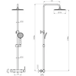 GME Conjunto De Ducha Telescópica INVERTER R ORO Monomando -Mundo Ducha 57163945 3