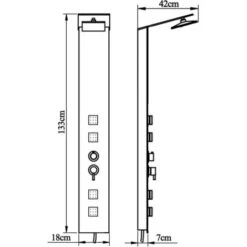 Sistema De Panel De Ducha Vidrio Marrón VidaXL -Mundo Ducha 5756740 3