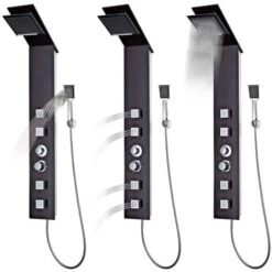 Sistema De Panel De Ducha Vidrio Marrón VidaXL -Mundo Ducha 5756740 4