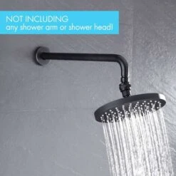 Accesorios De Ducha Alcachofa De Ducha Alcachofa De Ducha Adaptador De Cabeza Esférica Extensión De Brazo De Ducha Ajustable De Latón Montaje Universal Cromo Pulido (PSB101 Negro Mate) -Mundo Ducha 58663614 4