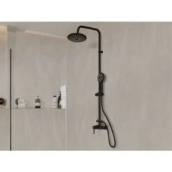 Columna De Ducha AITA De Acero Inoxidable Negro Mate - 127 Cm - Venta-unica
