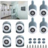 8 Piezas Ruedas De Mampara De Ducha 25mm Ruedas Para Puerta De Ducha 4 Rodillos Superiores 4 Rodillos Inferiores -Mundo Ducha 59622247 1