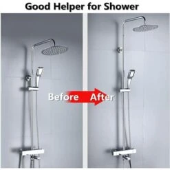 Brazo De Ducha Brazo De Extensión Tubo De Manguera De Acero Inoxidable Para Cabezal De Ducha De Baño, Tamaño De Rosca G1/2 Pulgadas, 201 Con Revestimiento De Cromo(6 Pulgadas,1/2） -Mundo Ducha 63835974 5