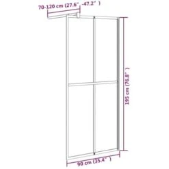 Mampara De Ducha Accesible Vidrio Templado Oscuro 90x195 Cm VidaXL -Mundo Ducha 65179659 3