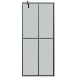 Mampara De Ducha Accesible Vidrio Templado Oscuro 90x195 Cm VidaXL -Mundo Ducha 65179659 4