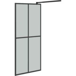 Mampara De Ducha Accesible Vidrio Templado Oscuro 90x195 Cm VidaXL -Mundo Ducha 65179659 5