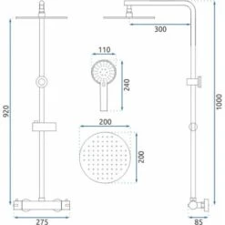 CONJUNTO DE DUCHA CON TERMOSTATO REA BLISS ORO -Mundo Ducha 66651837 5