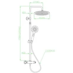 Columna De Ducha Kissy Negra Con Termostato - Negra -Mundo Ducha 67003395 4