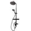 Conjunto Ducha Latón/Zinc - Acero Inoxidable- ABS, Negro, Agua Caliente-Fría, Monomando [QLI-FA-3019] (QLI-FA-3019) -Mundo Ducha 67813849 1