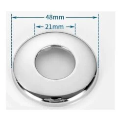 MINKUROW Abrazadera De 21 Mm Tapa De Orificio De Válvula De Acero Cromado Escudo De Grifo Tamaño De 7 Mm (10 Pcs) -Mundo Ducha 68298079 3