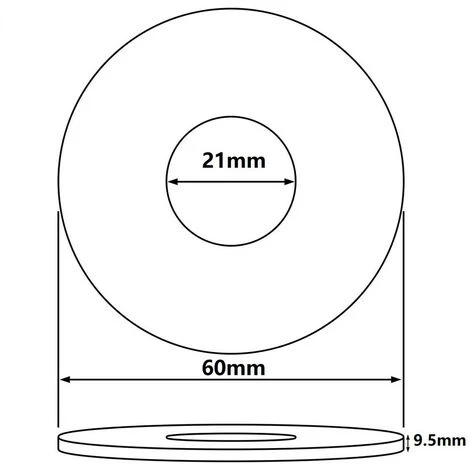 MINKUROW Abrazadera De 21 Mm Tapa De Orificio De Válvula De Acero Cromado Escudo De Grifo Tamaño De 9,5 Mm (10 Pcs) 4 MINKUROW Abrazadera De 21 Mm Tapa De Orificio De Válvula De Acero Cromado Escudo De Grifo Tamaño De 9,5 Mm (10 Pcs) - Imagen 2