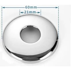 MINKUROW Abrazadera De 21 Mm Tapa De Orificio De Válvula De Acero Cromado Escudo De Grifo Tamaño De 9,5 Mm (10 Pcs) 7 MINKUROW Abrazadera De 21 Mm Tapa De Orificio De Válvula De Acero Cromado Escudo De Grifo Tamaño De 9,5 Mm (10 Pcs) -Mundo Ducha 68298274 3