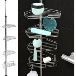 Estante Esquinero De Ducha Telescópico De Acero Inoxidable -Mundo Ducha 68493666 4