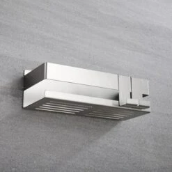 Estante De Ducha Estante De Baño Sin Perforación Autoadhesivo Carrito De Ducha Sin Perforación Estante De Baño Acero Inoxidable Con 2 Ganchos -Mundo Ducha 68576651 4