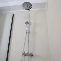 Columna De Ducha Leeds 2 Retro Cromada Con Mezclador Mecánico -Mundo Ducha 69469388 3