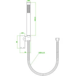Soporte De Ducha Combinado Luisa Negro 3 Piezas 9 Soporte De Ducha Combinado Luisa Negro 3 Piezas -Mundo Ducha 69469405 3
