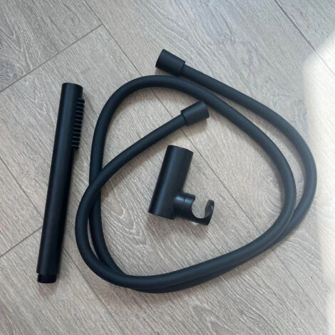 Soporte De Ducha Combinado Luisa Negro 3 Piezas 6 Soporte De Ducha Combinado Luisa Negro 3 Piezas - Imagen 4