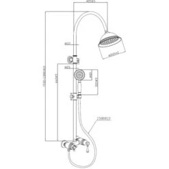 Columna De Ducha Retro Leeds Negro Antiguo Y Reflejos De Cobre 9 Columna De Ducha Retro Leeds Negro Antiguo Y Reflejos De Cobre -Mundo Ducha 69469424 3