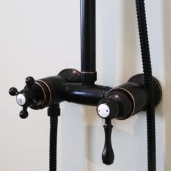 Columna De Ducha Retro Leeds Negro Antiguo Y Reflejos De Cobre 10 Columna De Ducha Retro Leeds Negro Antiguo Y Reflejos De Cobre -Mundo Ducha 69469424 4