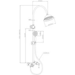 Columna De Ducha Retro Leeds Mezclador Mecánico De Cobre -Mundo Ducha 69469427 3