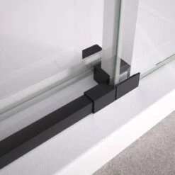 Mampara De Ducha Angular Fijo + Corredera 95-100 Cm + Lateral Fijo 67-69 Cm (ancho Adaptable) Altura 195 Negro Mate Vidrio 6mm Transparente Antical Posición Lateral Fijo Derecha -Mundo Ducha 70239682 3